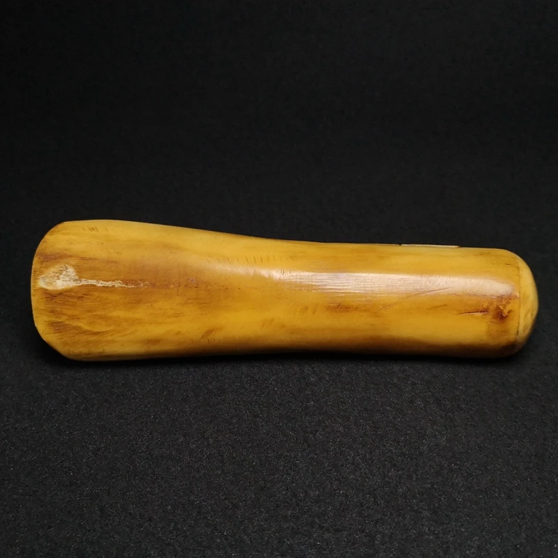 YIZHU CULTUER ART Size 13.7 × 4 cm Chinese Hand Carved god of longevity statue tea leaf spoon Collection