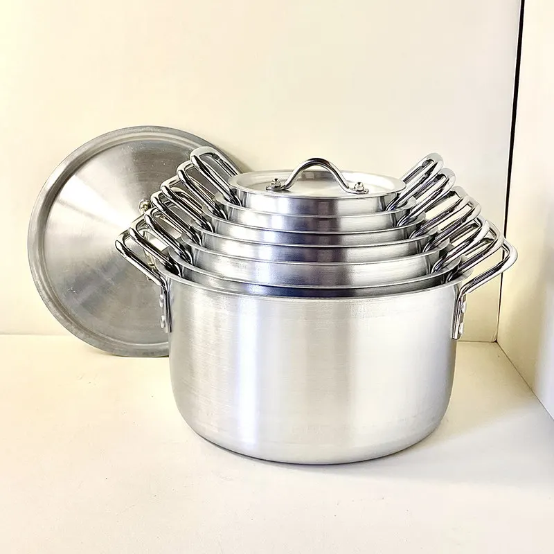 7 Piece Heavy-Duty Non-Stick Aluminum Cookware Set, Compatible With Induction & Gas Stovetops