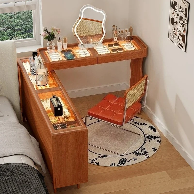 

Medieval bedroom wall locker with dressing corner partition large capacity dressing table