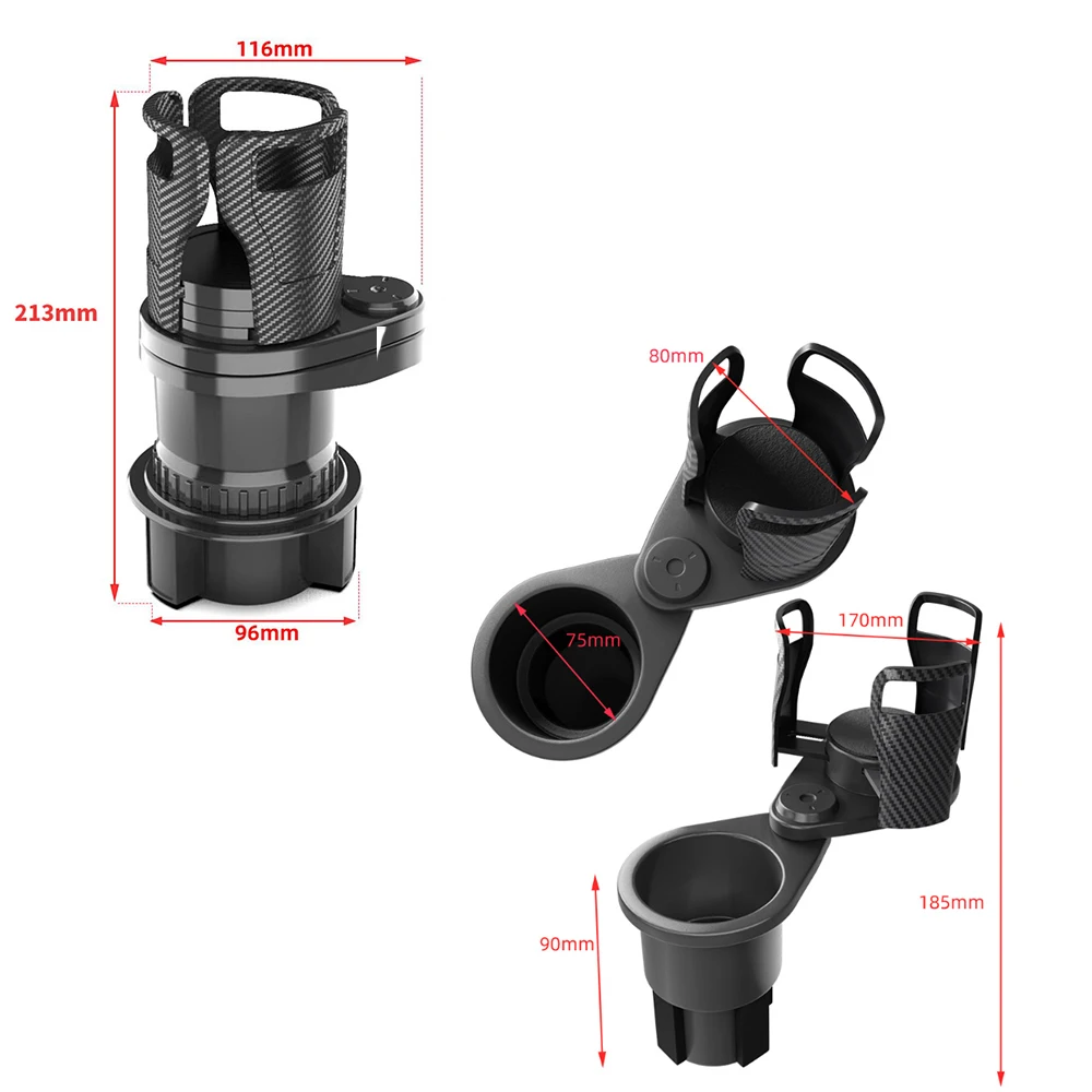رائجة البيع 2 في 1 حامل أكواب السيارة المتوسع 360 درجة قاعدة قابلة للتعديل حامل مشروبات المضادة للاهتزاز مستقرة حامل زجاجات السيارات المنظم #2