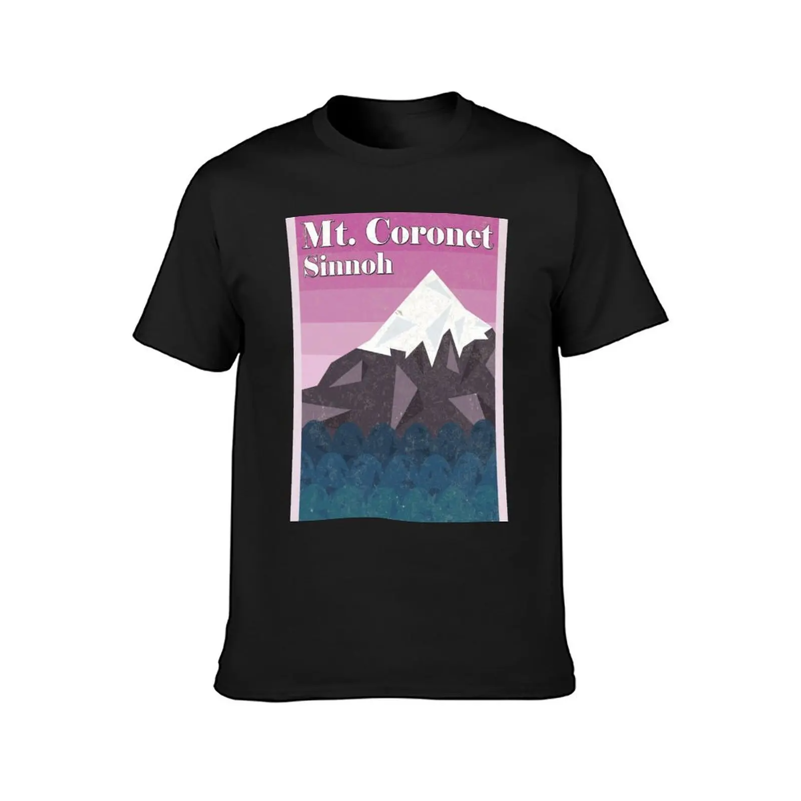 Mount Coronet (Grunge Texture) T-Shirt summer clothes for a boy plus sizes quick drying Men's t shirts