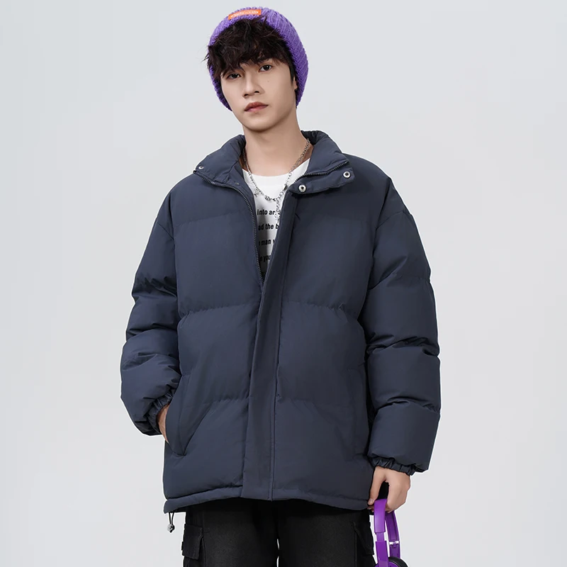 BOLUBAO 2024 Casual Parka Cotton-Padded Men's Solid Color Fashion Warm Coat High Quality Street Wear Parka Cotton-Padded Men's