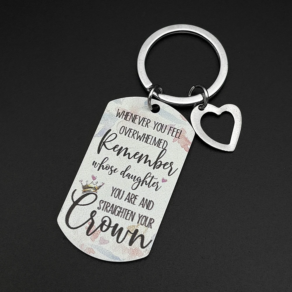Mutter-Tochter Geschenk Schlüsselanhänger Edelstahl Silberfarben Liebesherz Mädchen Hundemarke Bestseller Geburtstag Schlüsselhalter Schmuck Accessoire – Detail 8