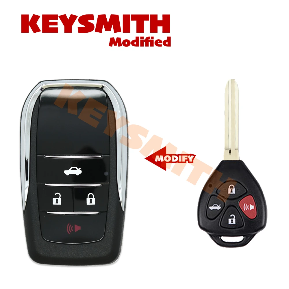 KEYSMITH Fernbedienungs-Klappschlüssel Modifizierte Upgrade-Hülle für Toyota Corolla RAV4 Highlander Camry Tacoma Tundra Prius Schlüsselloses Schlüsselgehäuse – Detail 4