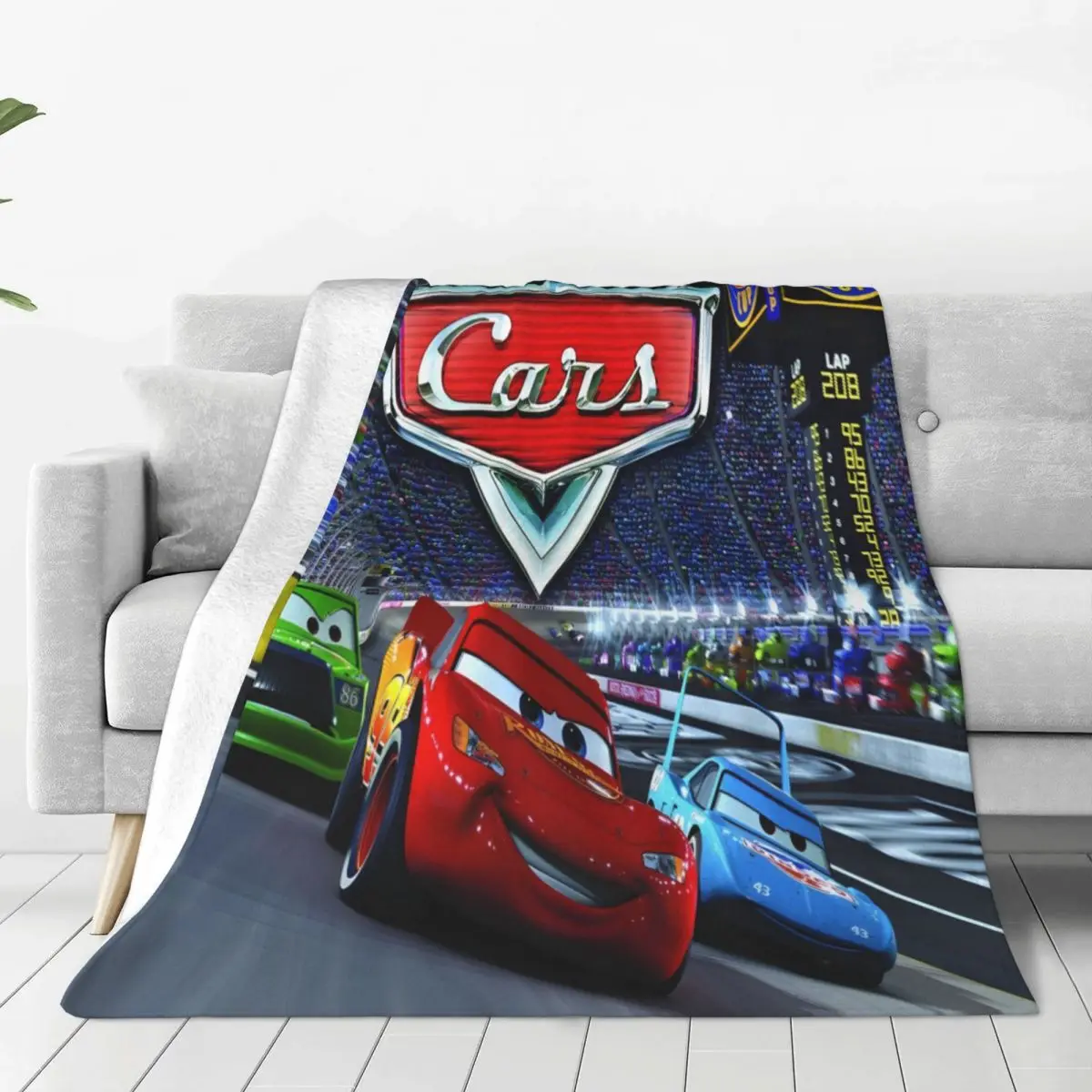 

Disney Cars Lightning McQueen Durable Flannel Blanket - Easy Care Fleece Throw for Home Decor and Cozy Evenings with Family