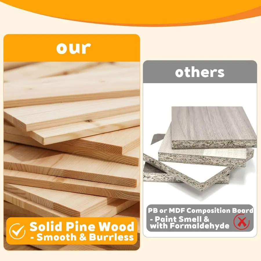 طقم طاولة وكرسي خشبي للأطفال 3 في 1 طاولة خشبية للأطفال الصغار مع مساحة تخزين، مكتب قراءة رسم للأطفال، مع أدراج تخزين #3