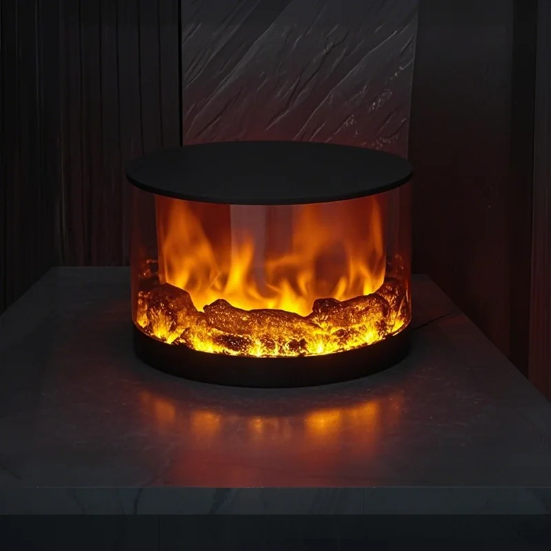 European Style Flat Tempered 600 MM Ambient Homey Smooth Multi-Sided Digital Electric Fireplace