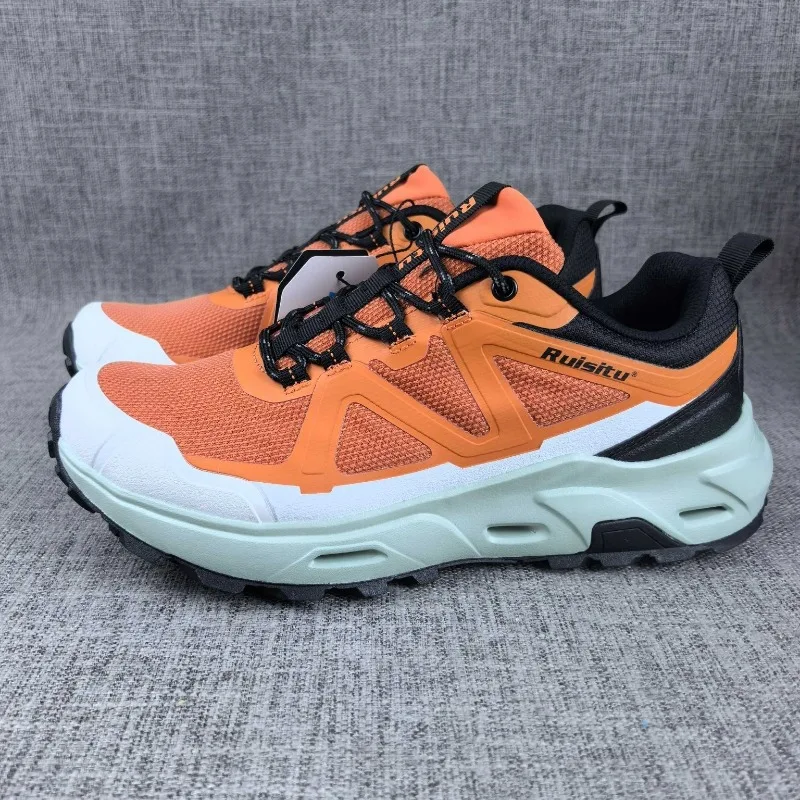 Professional Trail Running Shoes Men Black Orange Outdoor Sports Shoes Mens Anti Slip Gym Sneakers Man Designer Training Shoe