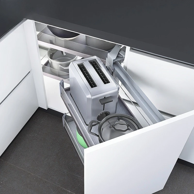 

Cabinet Corner Storage Racks Kitchen Pull-out Storage Holders Large Capacity Organize Shelf Modern Home Organize Accessories