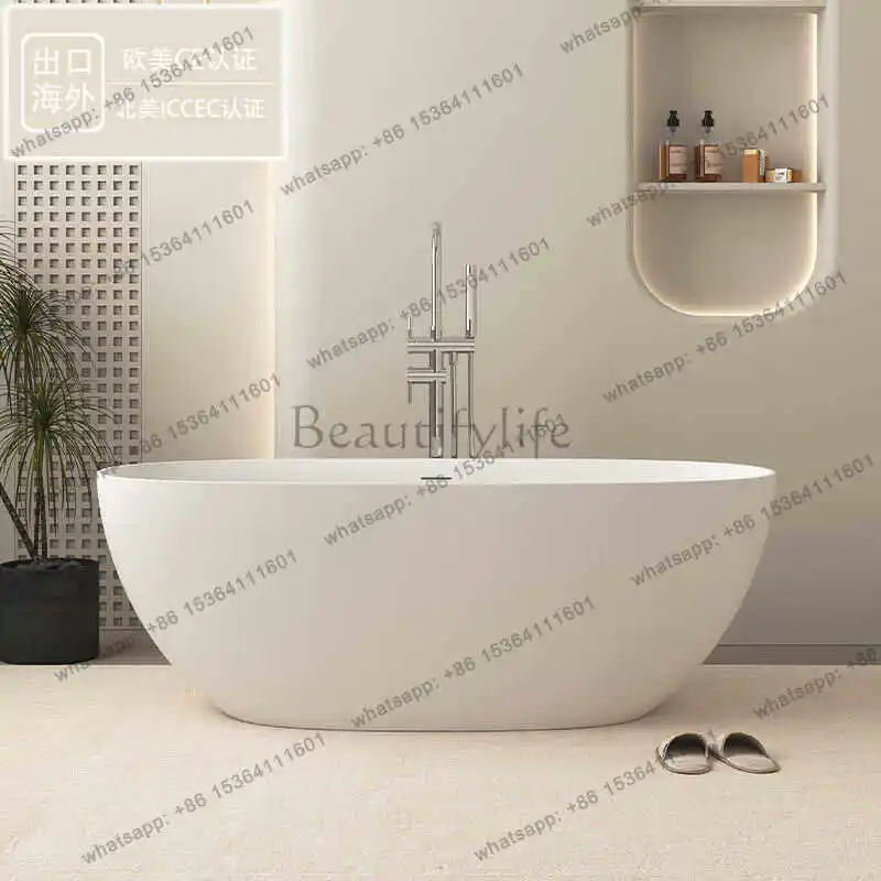 Family independent integrated hotel Internet celebrity homestay oval bathtub