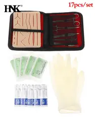 Surgical Suture Training Kit Skin Operate Suture Practice Model Training Pad Scissors Tool Kit Teaching Equipment