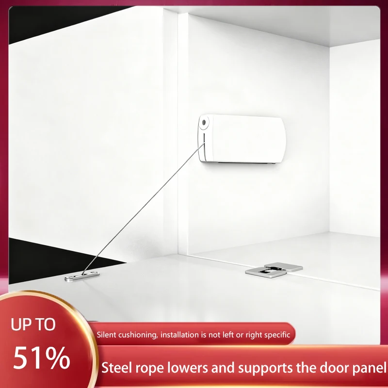 Steel Cable Support For Flip Down Cabinet Door With Soft Close Damping System Smooth Quiet And Controlled Descent Hardware
