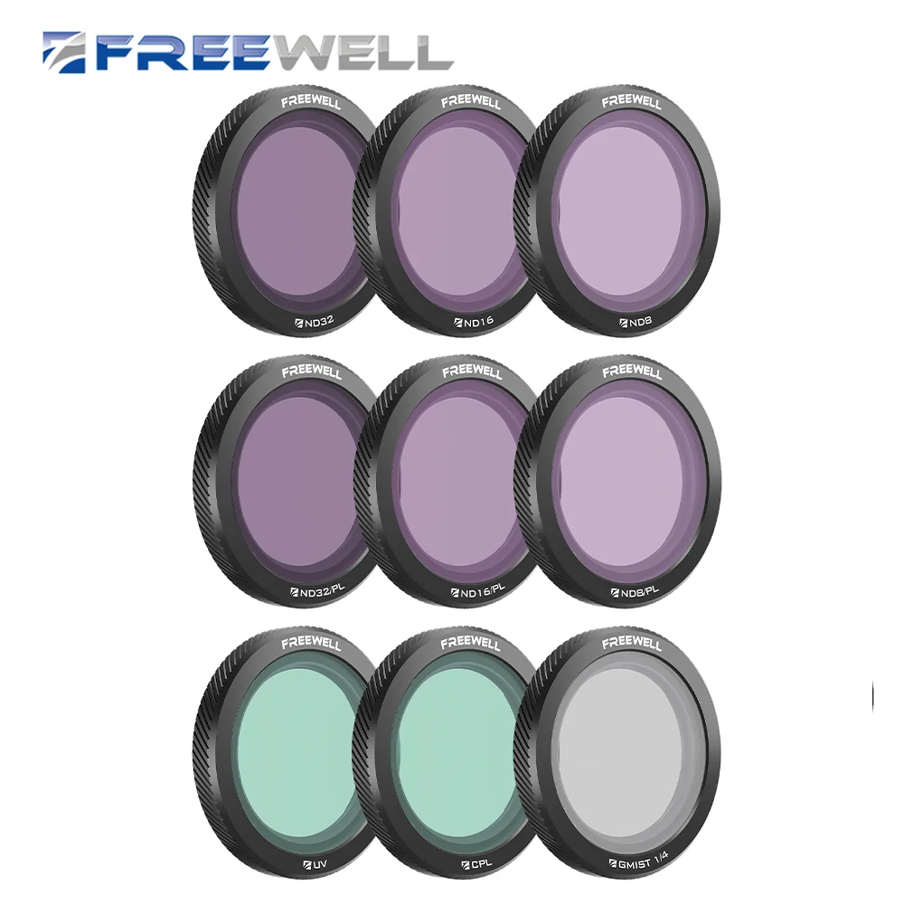 

Freewell Drone Magnetic Filters for DJI Neo All Day 9 Pack CPL UV ND Filters Enhance Your Aerial Photography Drones Accessories