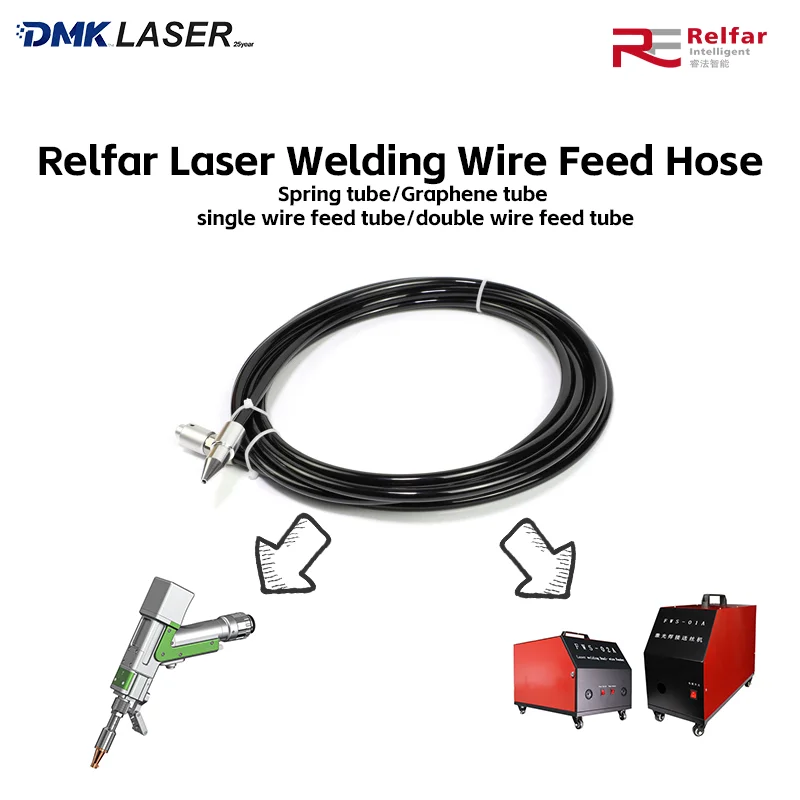 Relfar Laser Welding Wire Feed Hose Spring Feed Tube 3M 5M Graphene Wire Feeder Pipe FWS02 FWS01 FWH20 FWH30 Laser Weld Gun Head