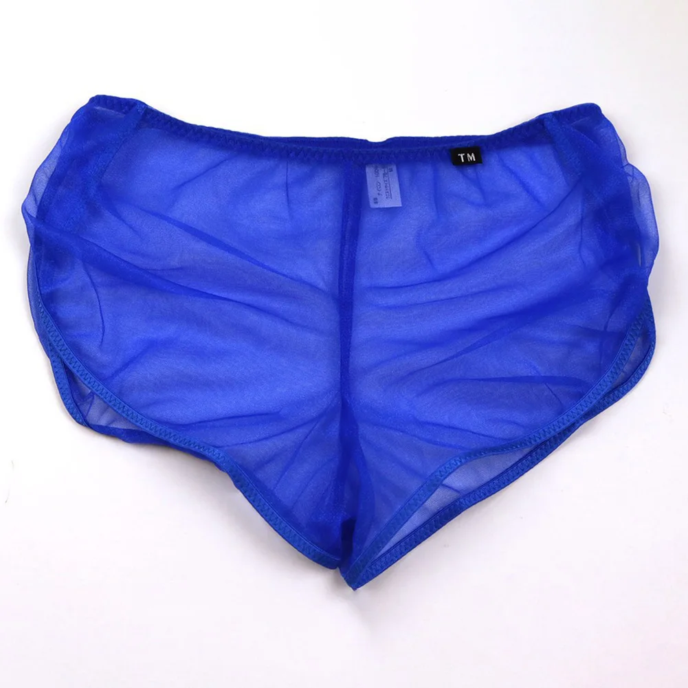 

Men Mesh Sheer Ultra-thin Breathable Soft Mens Sexy Underwear Sexy Sissy Low Rise See Through Boxer Shorts Summer Men's Panties