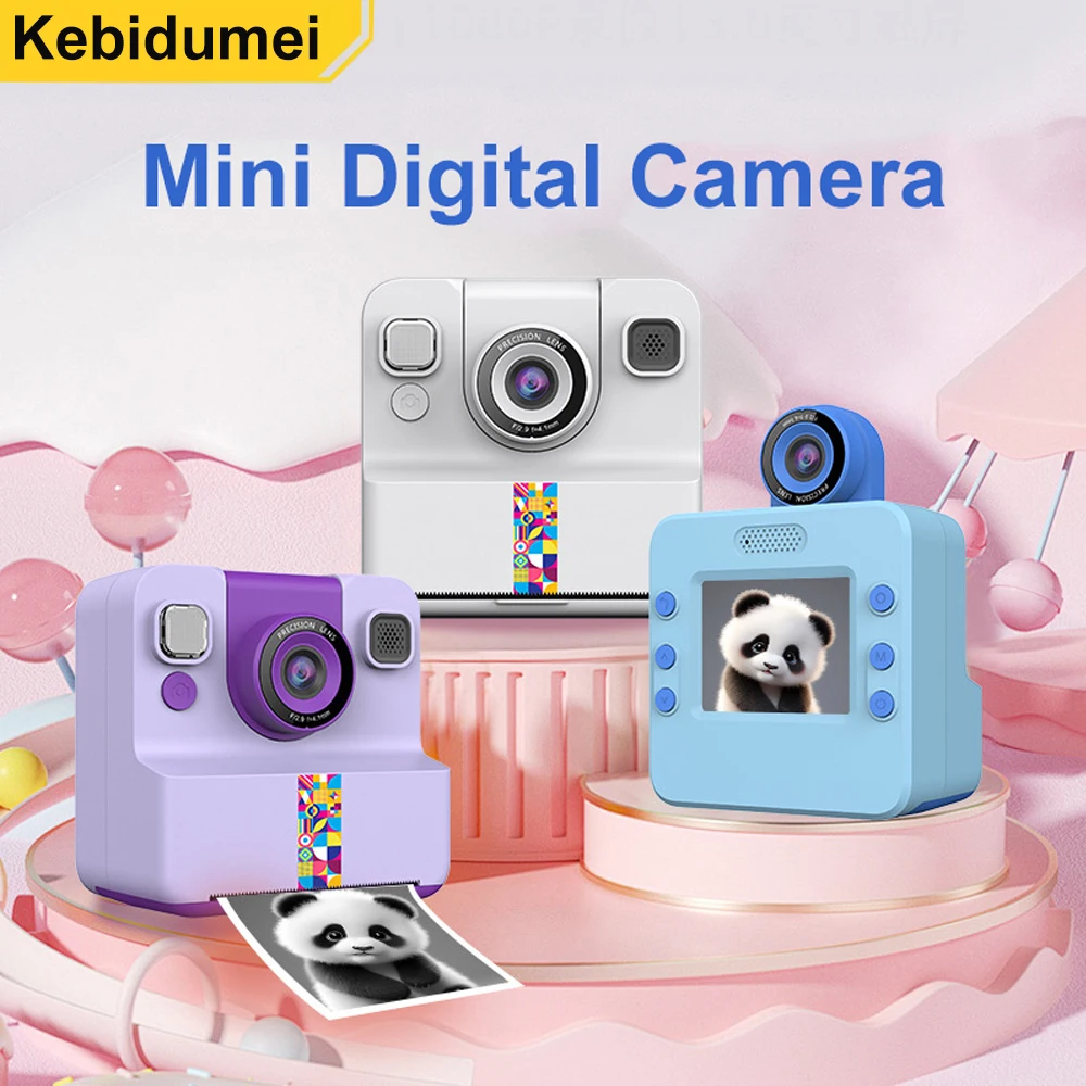 

Digital Children Camera Photography Instant Print Photo 1080P HD Video Recorder Mini Thermal Printer Educational Birthday Gifts