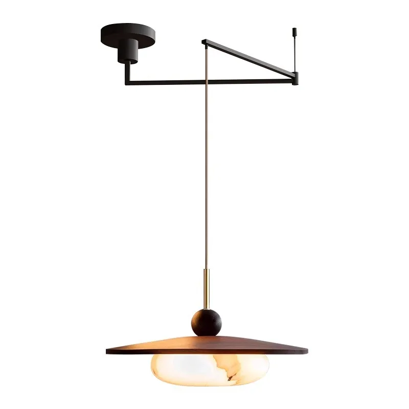 

Rocker arm displaceable restaurant chandelier antique dining table ash wood retro creativity