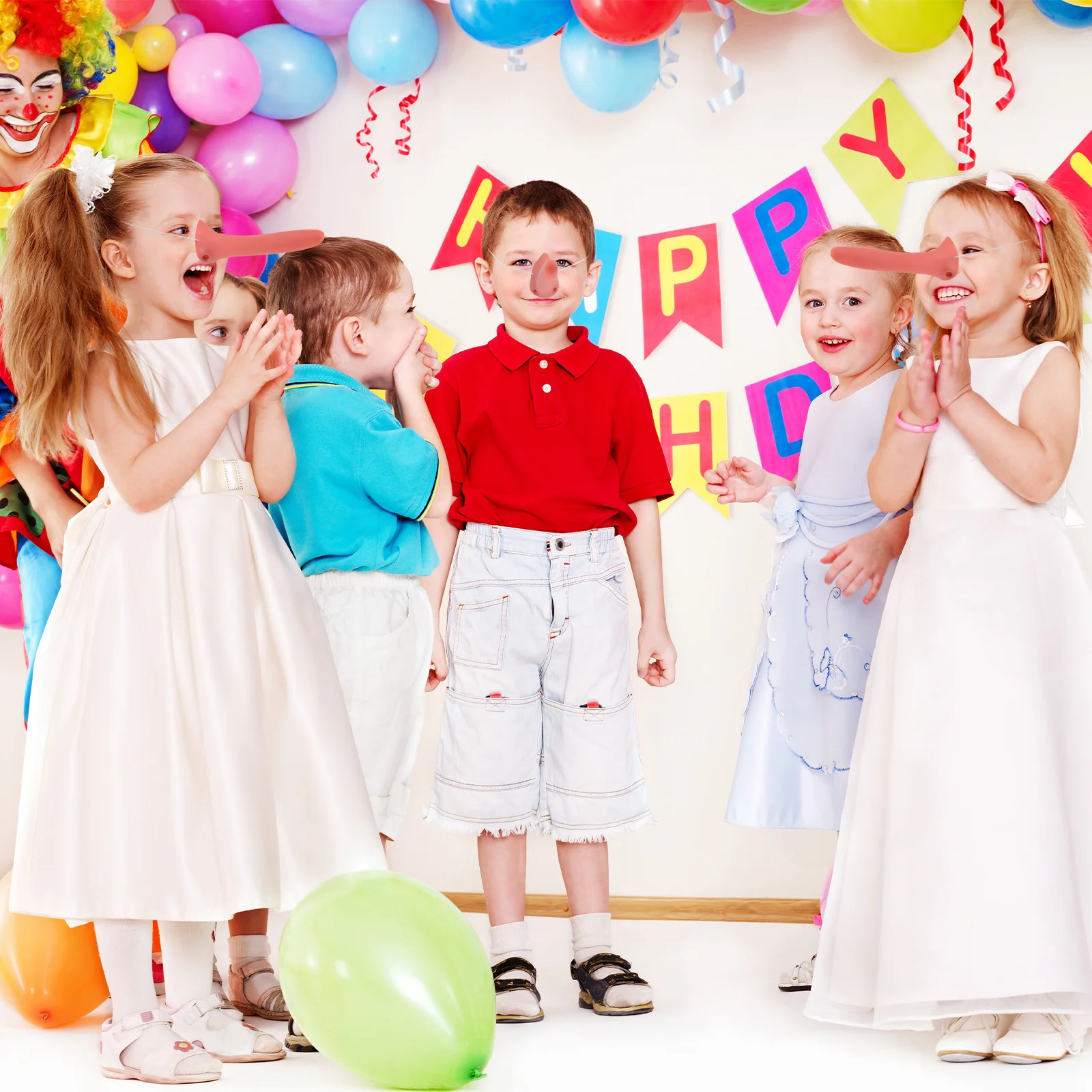 3 قطع من إكسسوارات الأنف التنكرية، دعائم أنف وهمية طويلة، شريط مرن مريح لأداء حفلات الهالوين، فستان قابل لإعادة الاستخدام