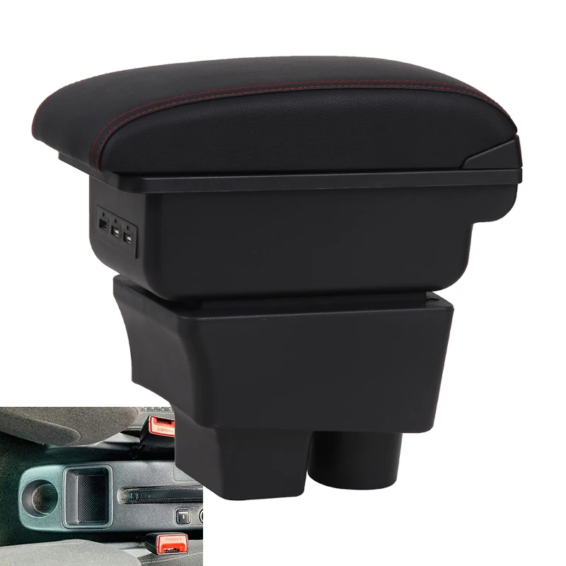 For Skoda Fabia 2 Armrest 2008-2013 Center Console Storage Box Armrest With Cup holder 2009 2010 2011 2012