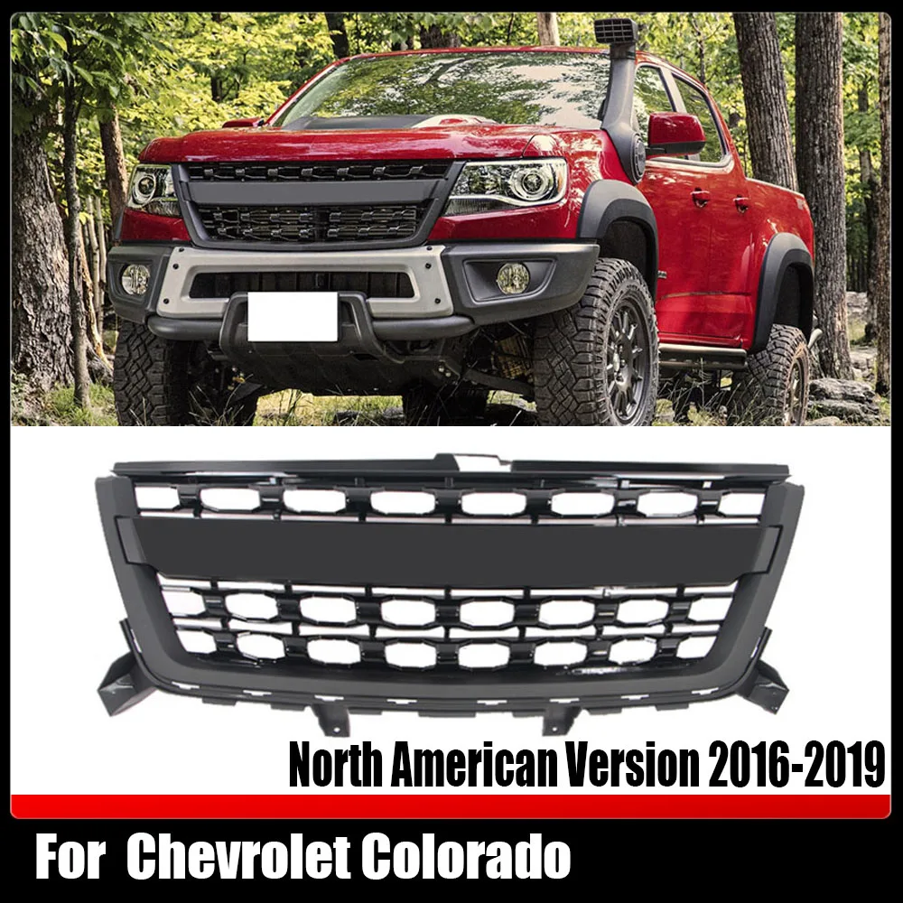 

Pickup Auto Parts Bumper Front Racing Grill Grills Mask Radiator Grille For Chevrolet Colorado North American Version 2016-2019