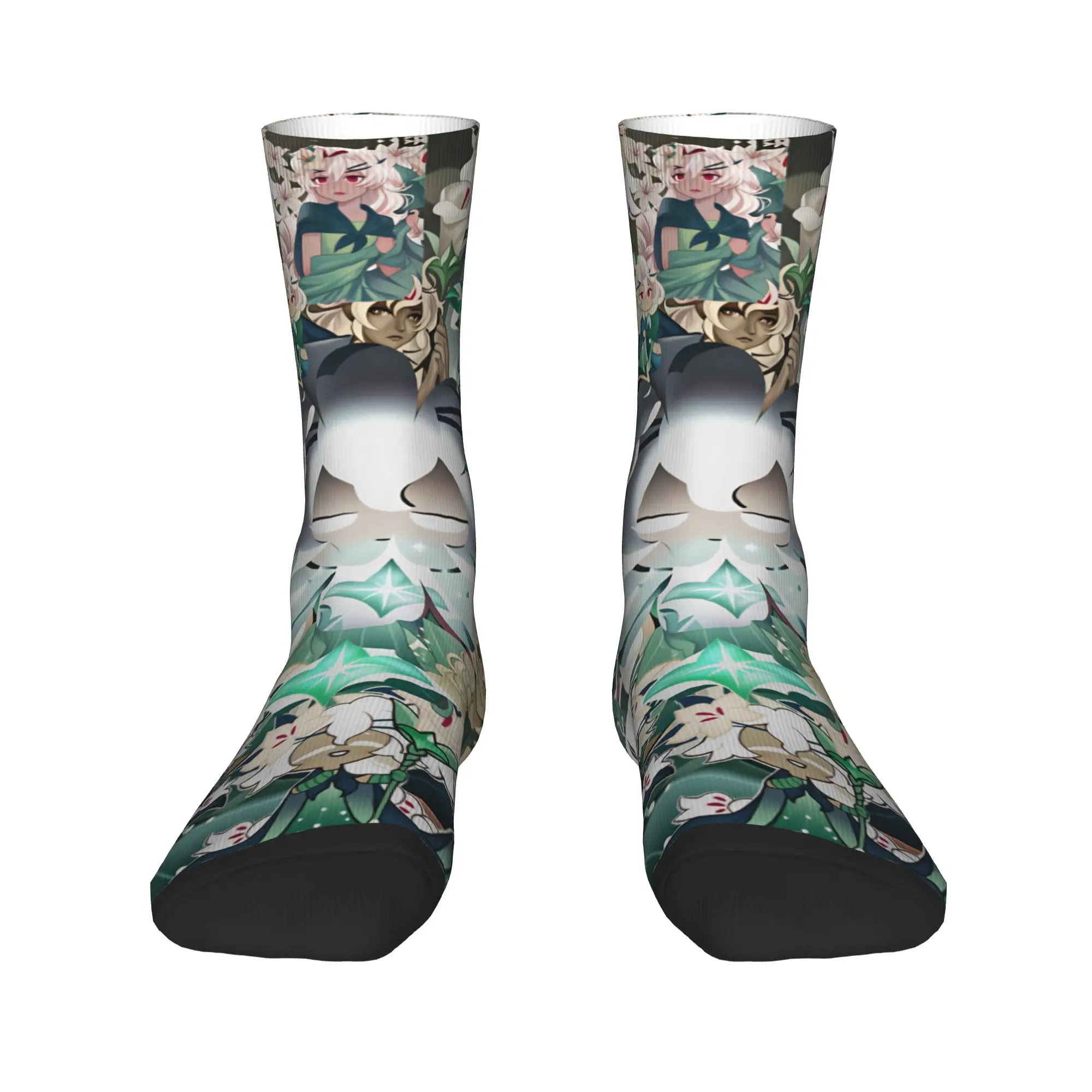Shadow Milk Socks Cookie Run Kingdom Gothic Stockings Autumn Anti Skid Men's Socks Soft Custom Cycling Socks