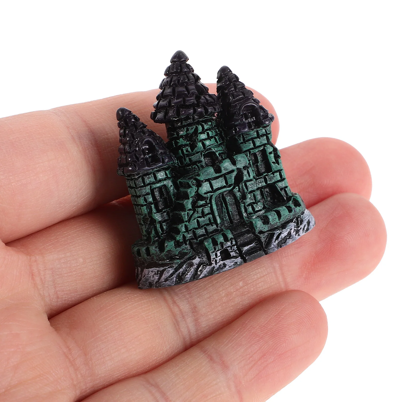 

3Pcs Miniature Castle Ornaments Resin Aquarium Decorations Fish Tank Landscaping Castle Betta Cave Accessories