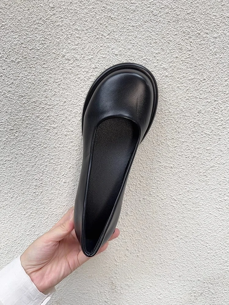 

Новинка весны 2024, женские туфли Мэри Джейн, элегантные офисные повседневные женские туфли на толстом каблуке с круглым носком, темпераментные туфли на плоской подошве