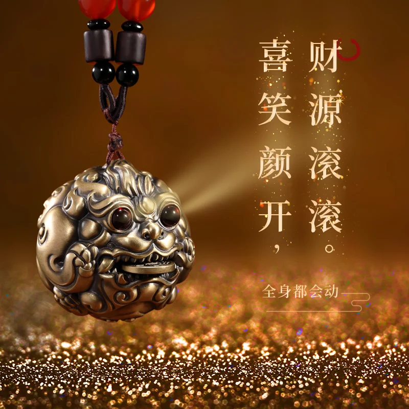 Regulating spirit high grade GOOD LUCK mascot Success BRASS dragon PI XIU hand pieces Talisman bring Fortune money Good luck