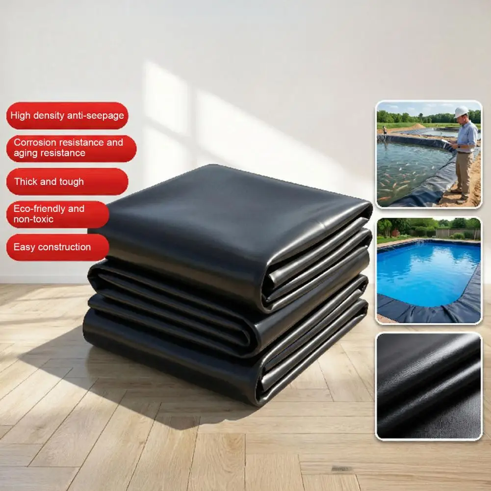 Flexible Artificial Lake Liner Waterproof Membrane for Fish Ponds Heavy Duty Hdpe Pond Liner 7x10ft Uv Resistant for Garden