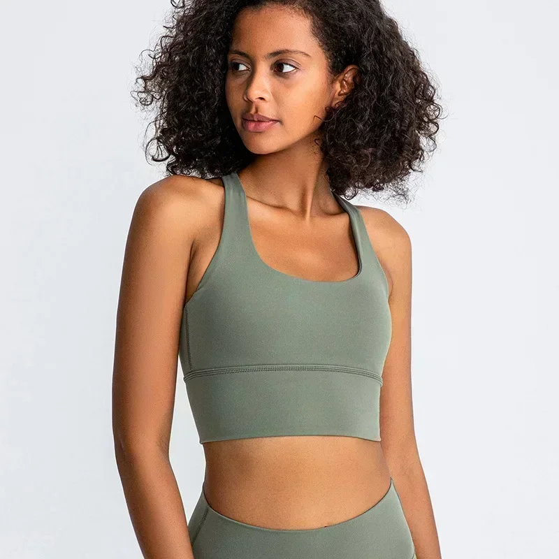 Lemon-Lencería de Yoga Sexy para mujer, sujetadores con almohadilla para el pecho, Bralette de realce, Sujetador deportivo, ropa interior femenina, sujetador de Color sólido, Tops de gimnasio