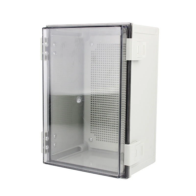 Transparent Cover 300×200×160mm IP66 Waterproof Juction Box With Plastic Latches Insulated Terminal Block Case With Inner Door