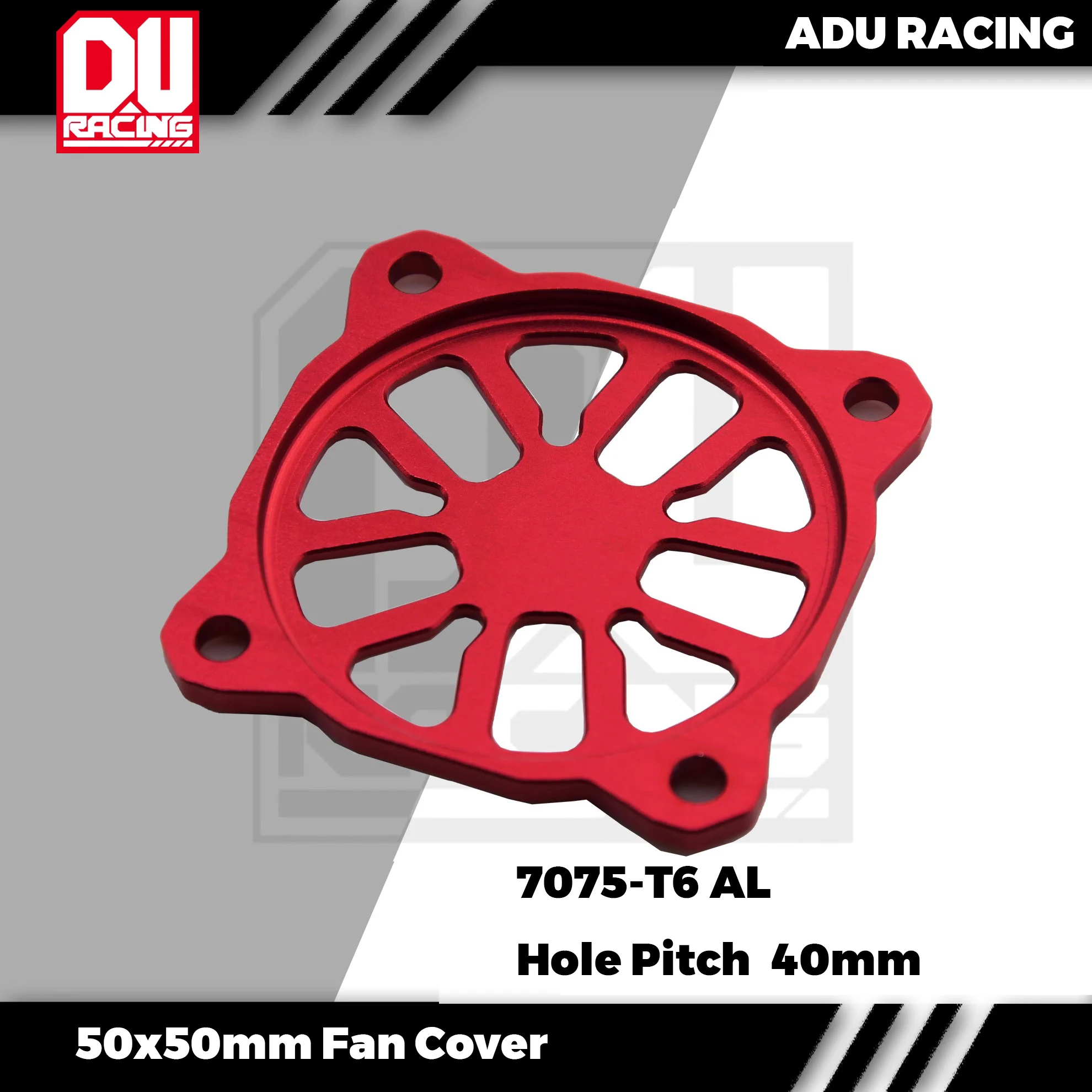 ADU RACING 7075-T6 AL 50mm motor cooling fan cover metal protective cover for RC remote control vehicle electric control