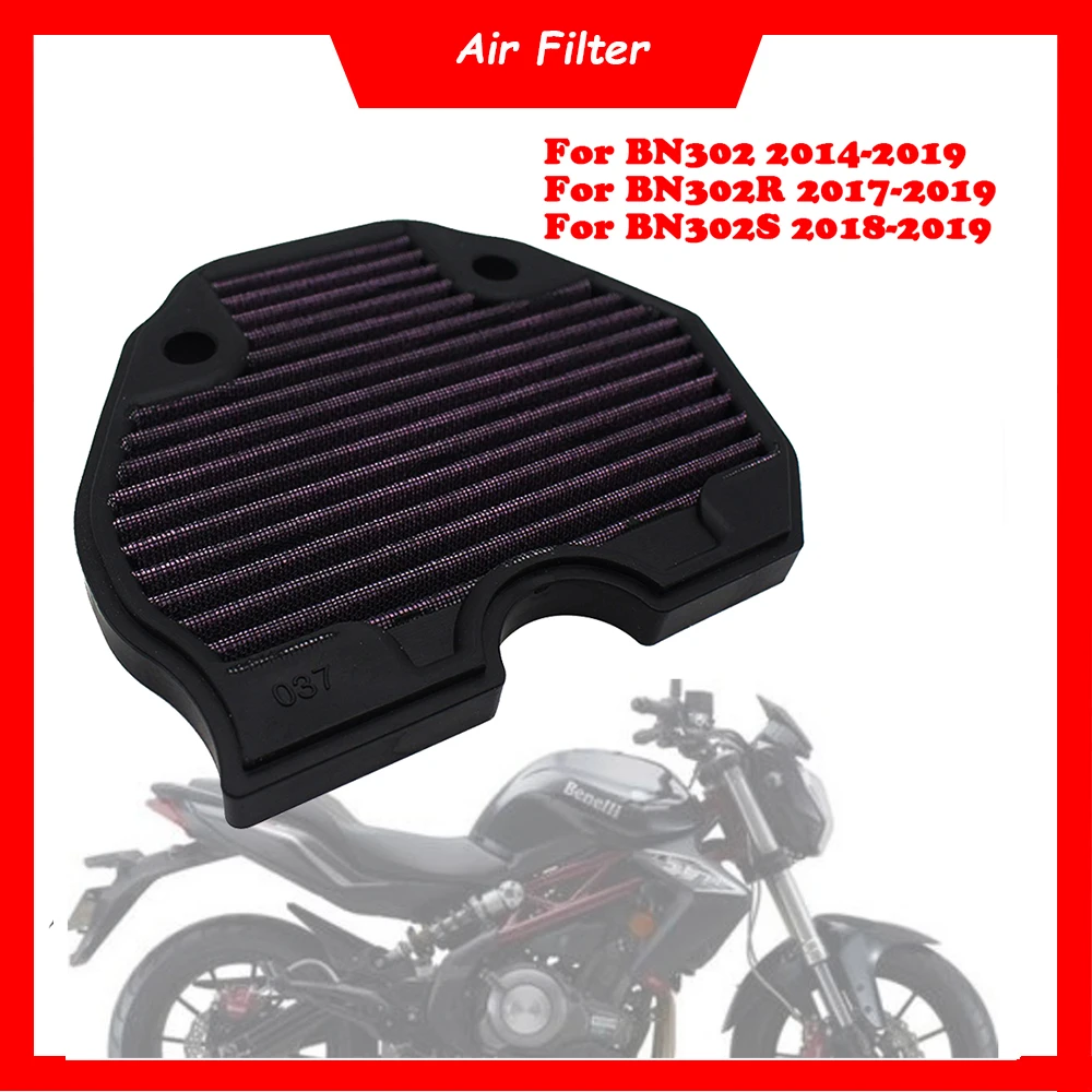 

Motorcycle Engine Air Filter Cleaner High Flow Non-woven Fabric Air Intake Filter Element For Benelli TNT300 BN302 BN302R BN302S