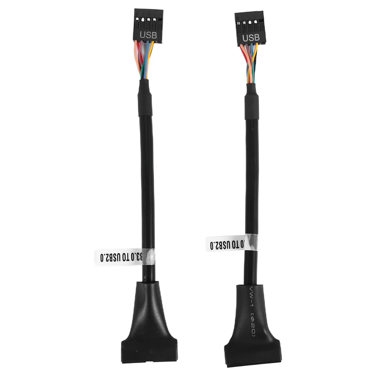 2 Pcs USB 3.0 Header To USB 2.0,USB 3.0 To USB 2.0 Motherboard Adapter Cable,19 Pin USB3.0 Male To 9 Pin USB2.0 Female