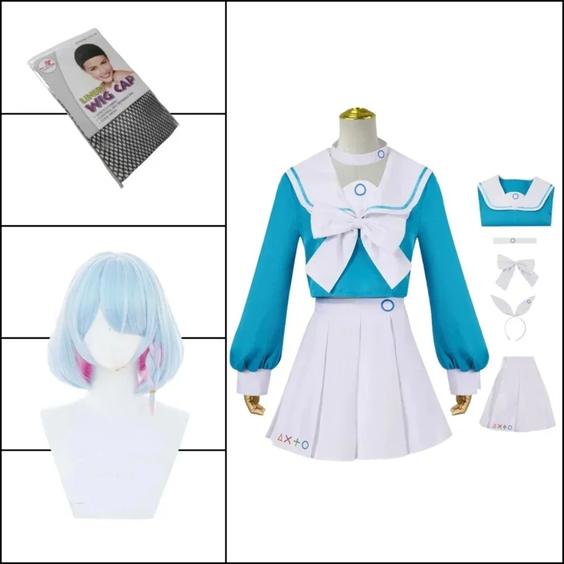 Anime Blue Archive Arona Cosplay Costume Women Uniform Outfit Wig Sets Halloween For Woman Clothes