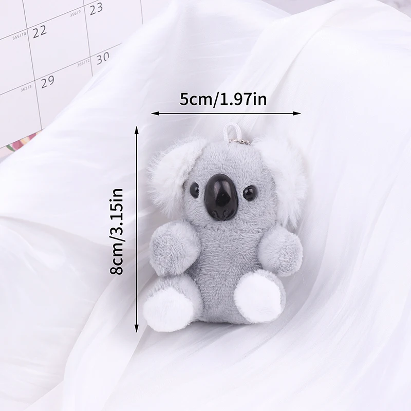 Porte-clés en peluche Koala et ours gris, petit animal en peluche, jouets beurre, cadeaux d'anniversaire mignons