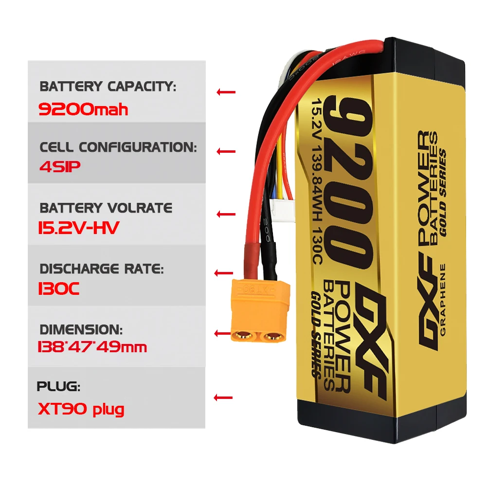 DXF Lipo Batterij 2S 3S 4S 6S HV 3300mAh 4200mAh 5200mAh 6200mAh 6500mAh 7000mAh 8000mAh 8400mAh 9200mAh 10000mAh Voor Drone Auto