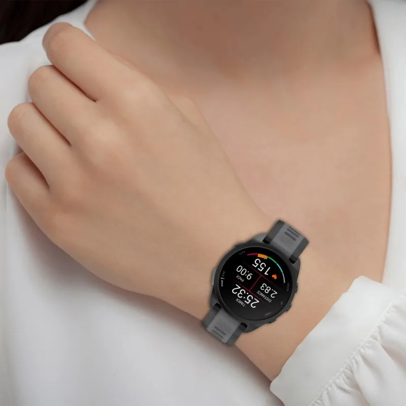 18mm 20mm 22mm Official Silicone Band for Garmin Forerunner 55 165 265S 255S Sport Bracelet Belt for Gramin Venu 3S Strap Correa