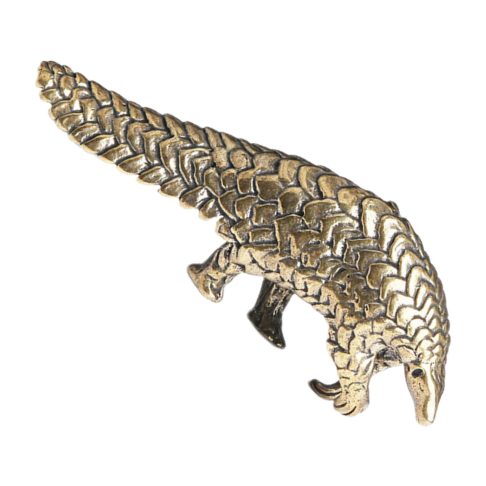 

1Pcs Brass Retro Pangolin Ornament Creative Desktop Decor Small Vintage Brass Desk Accessory Unique Pangolin Adornment