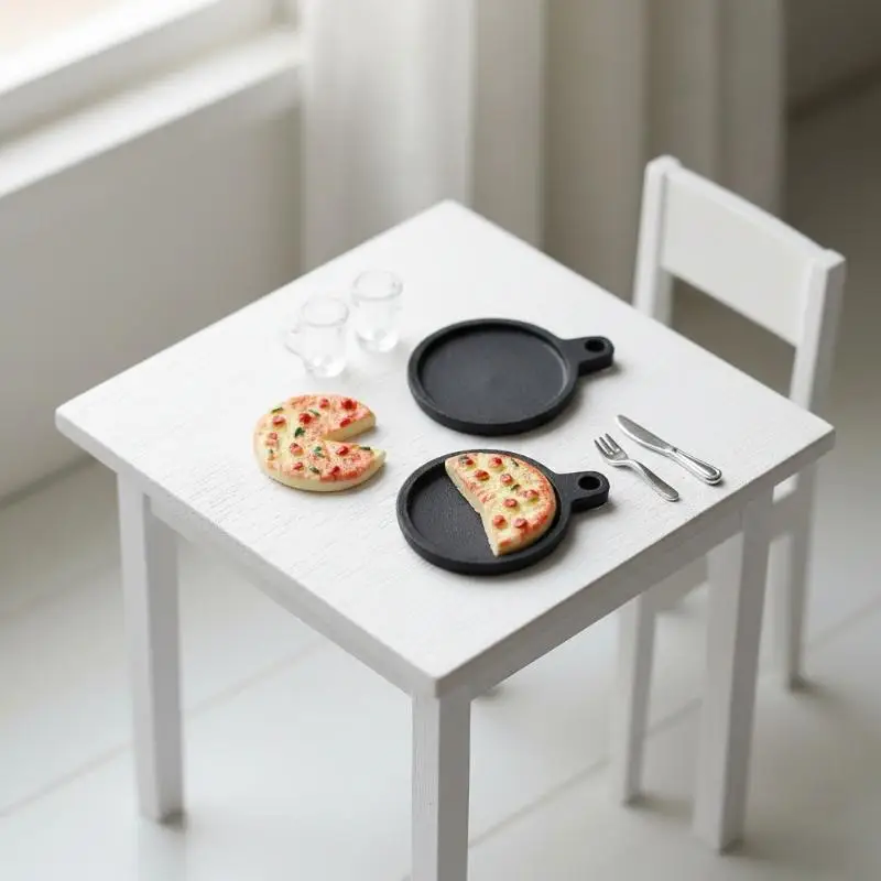 10pcs Mini Plate Pizza Fake Food Resin Miniature Figurine DIY Accessories Kawaii Cabochon Flatback Scrapbooking Decoration Craf