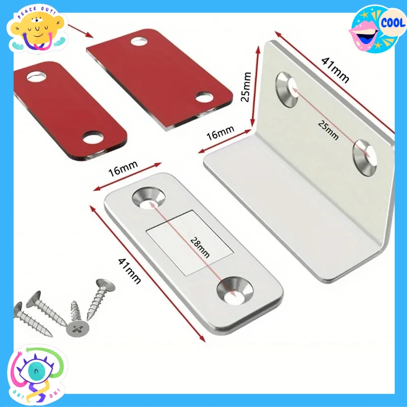 Pestillo magnético para puerta, fuerte adherencia invisible, montaje sin taladro, liberación perfecta, ideal para gabinetes, puertas correderas