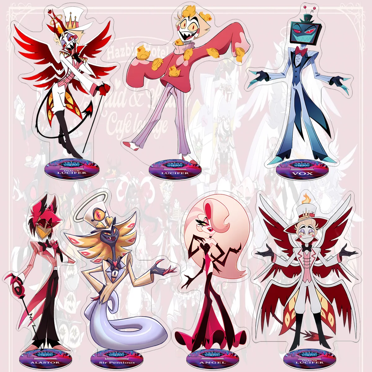 Anime Helluva Boss Acrylic Stand 15cm - Assorted Demonic Characters Peripheral Collectible Desktop Decor Gift Hotel Hazbin