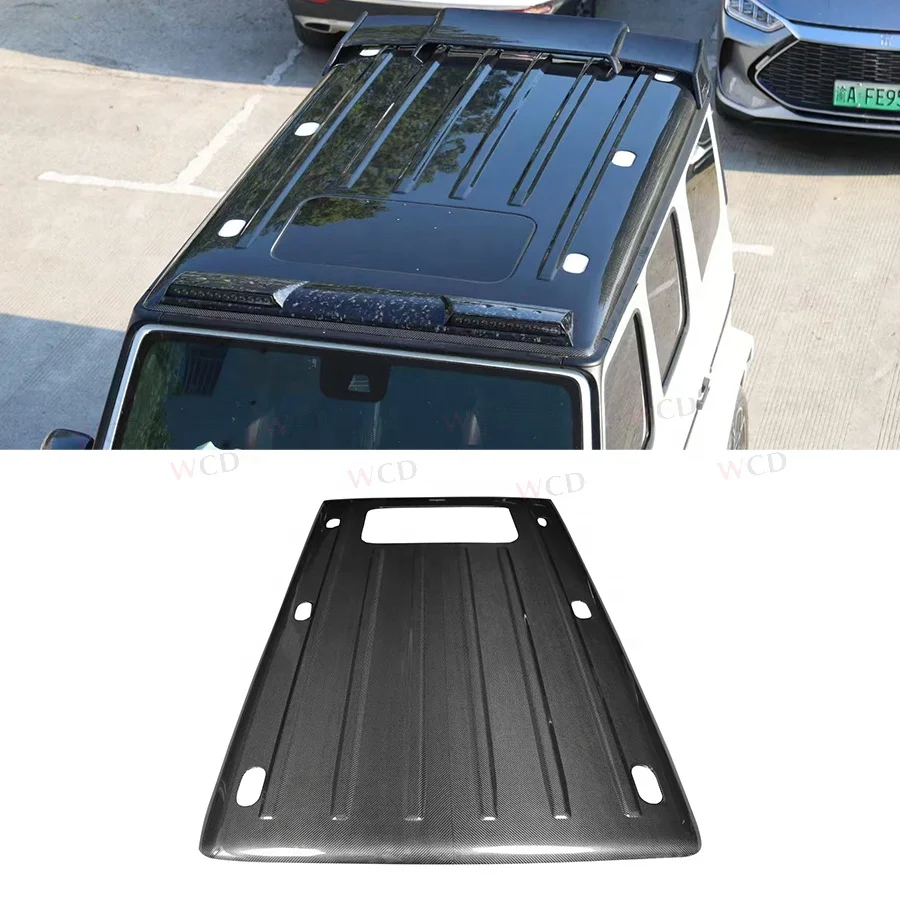 Car Top Roof Hood Cover For Mercedes Benz W464 G63 G500 G55 2019+ Dry Carbon Fiber Roof Cover Car Accessories