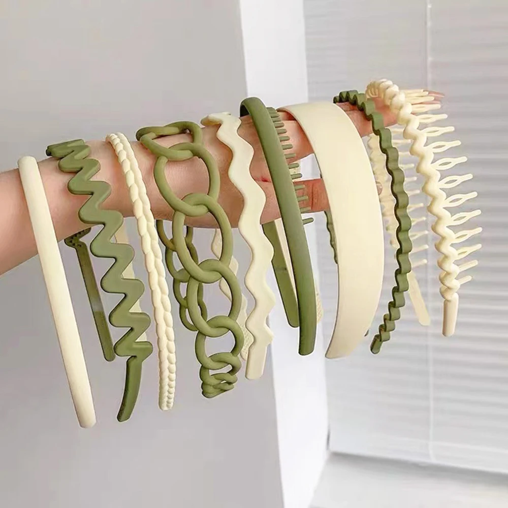 5/9PCS Hair Bands Set For Women Simple Non-slip Headbands Toothed Hair Bands Frosted Hair Hoop Holder Hairband Hair accessories - Image 2