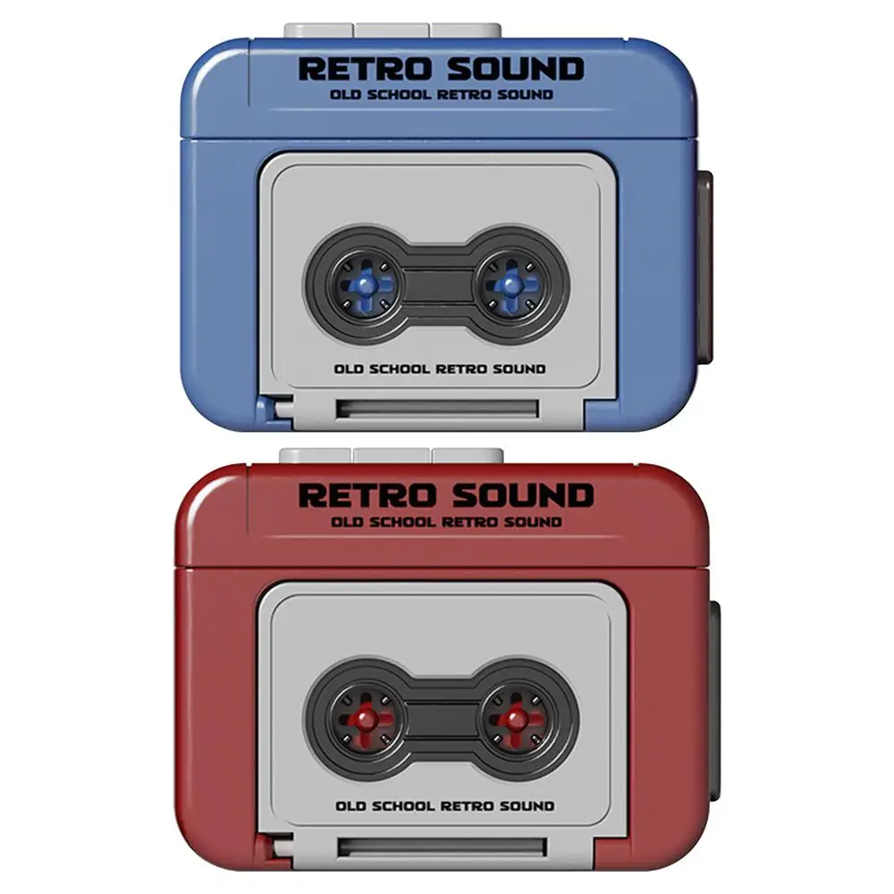 Vintage Musik-Schlüsselanhänger Tragbarer Retro-Kassettenrekorder Schlüsselanhänger Geschenk Heimdekoration Aufnahmefähiges Musikinstrument Spielzeug
