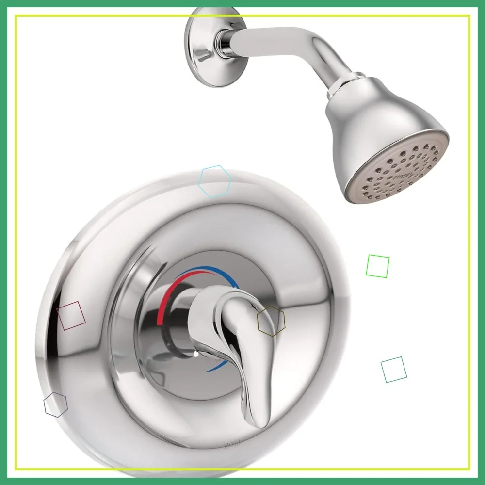 

Комплект для душа Chrome Eco-Performance с душевой лейкой и рычажной ручкой, TL2368EP