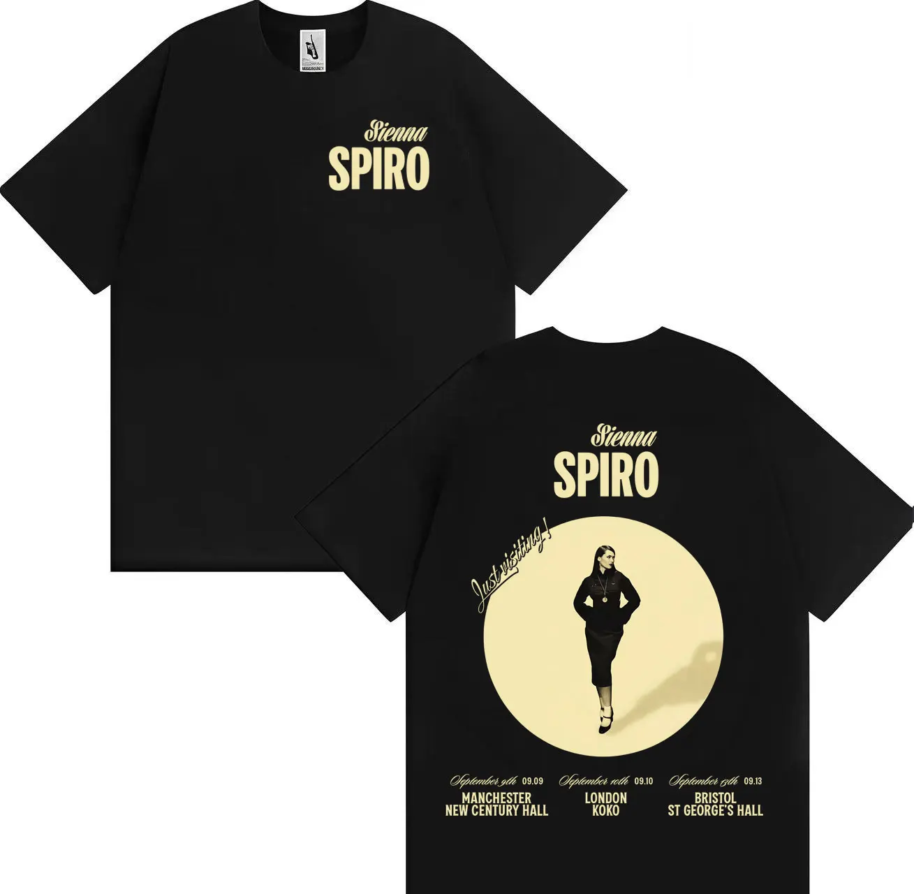 Singer Sienna Spiro Double Sided Print High Quality Tee Men Women Popluar T-Shirt Gothic Clothing Crewneck Short Sleeve T Shirts