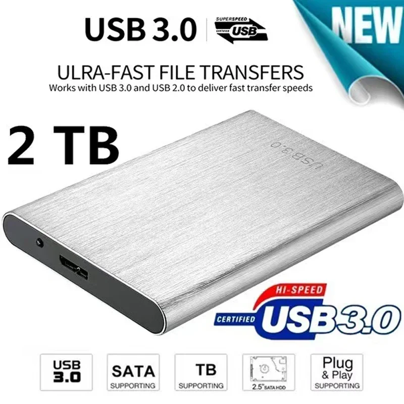 Orijinal taşınabilir yüksek hızlı SSD/HDD 2TB/4TB/8TB/16TB/30TB harici sabit disk yığın depolama USB 3.0 arayüz bellek sabit disk