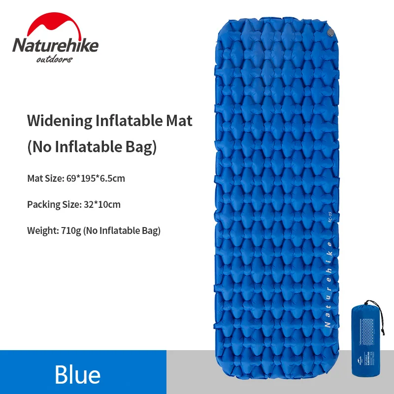 Naturehike Campingmat Outdoor Draagbare Opblaasbaar Slaapmatje Lichtgewicht Enkele Persoon Opblaasbaar Pad Tent Slaapmatje