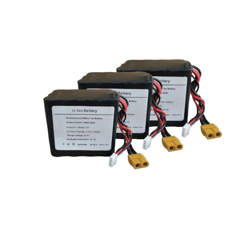 

3S4P 12V 14Ah 12.6V High Capacity UAV Rechargeable Li-ion Battery For Various RC Airplane Quadrotor